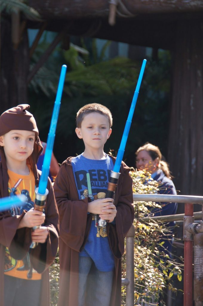 Calling all Padawans....to the Jedi Training Academy at Hollywood Studios.  The Jedi Training Academy is a 30-minute session that takes place near Star Tours.  Junior Jedi knights between the ages of 4-12 learn to use the Force as they prepare to meet the Dark Side.  May the Force be with you!