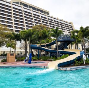 Contemporary Resort Pool Slide