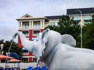 Elephant Fountain at Boardwalk Pool