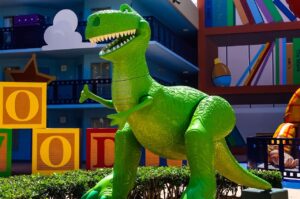 Rex in Toy Story Area at All Star Movies