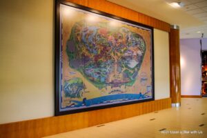 Map of Disneyland on the Wall at Disneyland Hotel