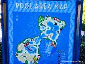 Pool Area Map at Disneyland Hotel