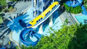 View of Monorail Slide at Disneyland Hotel