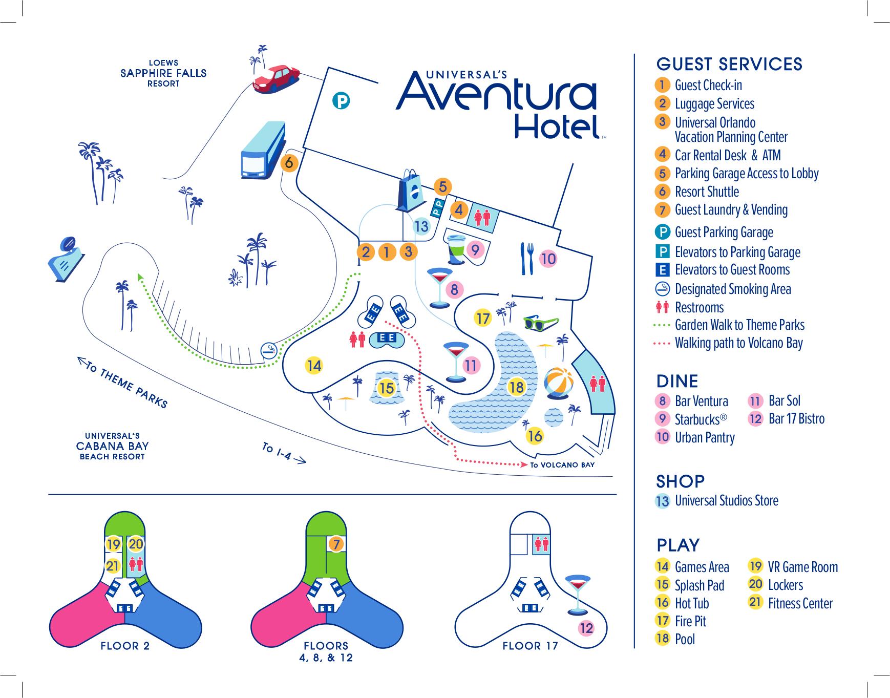 Aventura Hotel Map Wish Upon A Star With Us   Aventura Hotel Map 