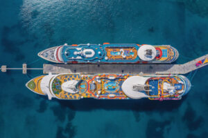 Aerial View of Royal Caribbean Ships