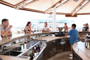 Socially Distanced Bar on Princess Cruise Ship