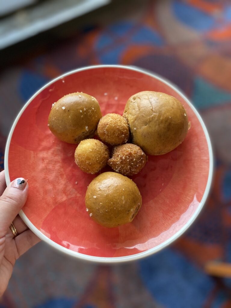 Bread and Fritters at Chef Mickey