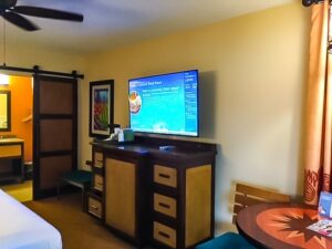 Dresser and TV in Standard Room at Caribbean Beach Resort