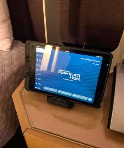 In-Room Tablet at Aventura Hotel
