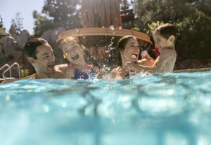 Family in Pool at the Grand Californian Hotel at Disneyland Resort