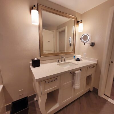 Bathroom Vanity in One Bedroom Villa at Disney's BoardWalk Villas