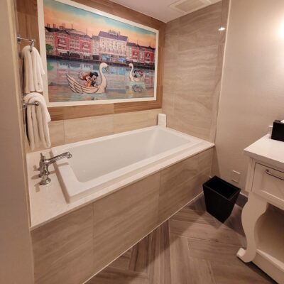 Bathroom in One Bedroom Villa at Disney's BoardWalk Villas
