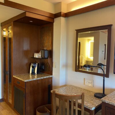 Coffee Station & Desk at the Grand Californian Hotel