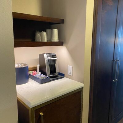 Coffee Station and Fridge in Standard Room at Disney's Yacht Club Resort