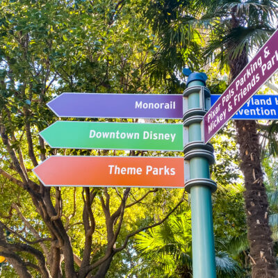 Directional Sign at the Disneyland Hotel