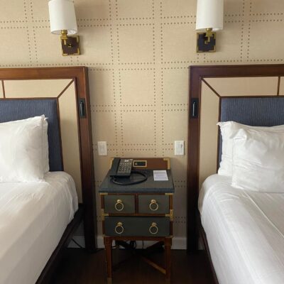Disney's Yacht Club Resort Two Queen Beds and Nightstands in a Standard Room