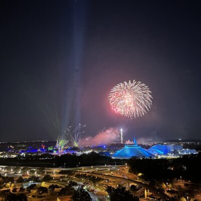Fireworks View from California Grill at the top of Disney's Contemporary Resort