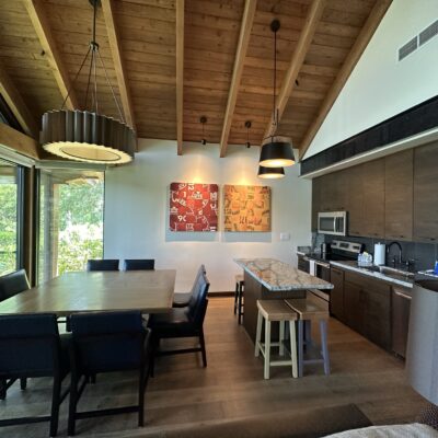 Kitchen and Dining Space in Copper Creek Cabin at Disney's Wilderness Lodge