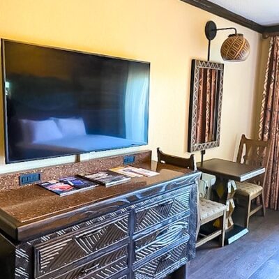 TV and Dresser in Standard Room at Animal Kingdom Lodge