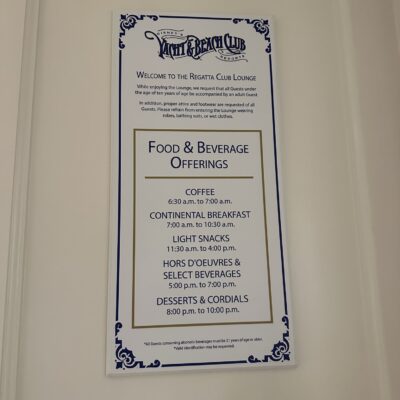 The Yacht Club Club Level Regatta Lounge