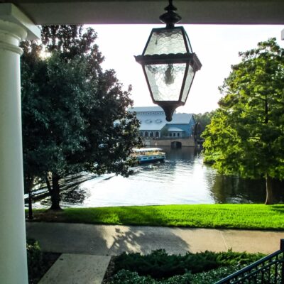 Boats on Sassagoula River at Disney's Port Orleans Resort - Riverside
