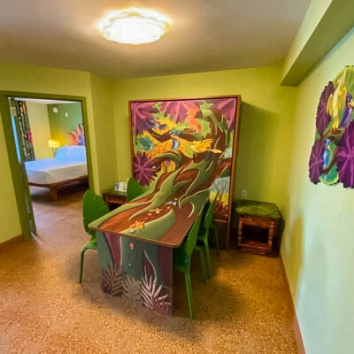 Dining Table Converts to Bed in Lion King Family Suite at Disney's Art of Animation Resort