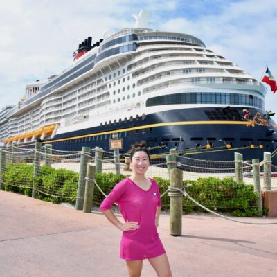 Disney Cruise Travel Agent Ashleen Lai with the Disney Treasure
