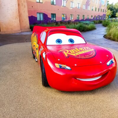 Lightning McQueen in Cars Section at Disney's Art of Animation Resort