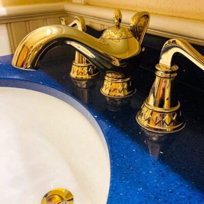 Magic Lamp Faucets in Royal Guest Room at Disney's Port Orleans Resort - Riverside