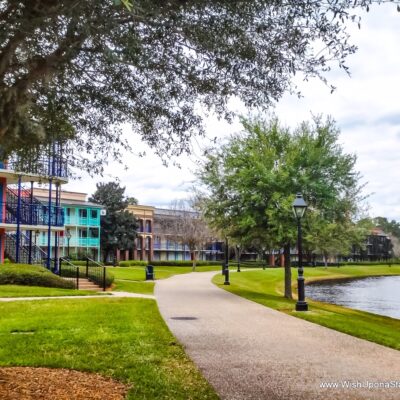 Walkway Along Sassagoula River at Disney's Port Orleans Resort - French Quarter