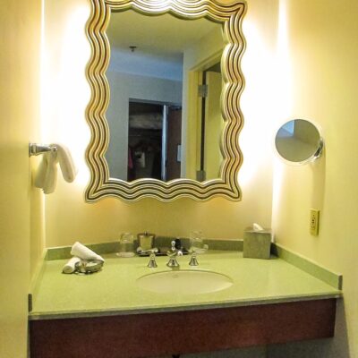 Bathroom Mirror in Room at Universal Hard Rock Hotel