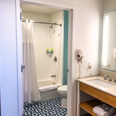 Bathroom in 2-Bedroom Suite at Surfside Inn & Suites at Universal Orlando