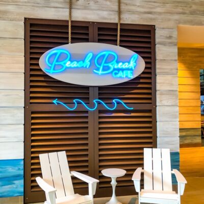 Beach Break Cafe Sign at Surfside Inn & Suites at Universal Orlando