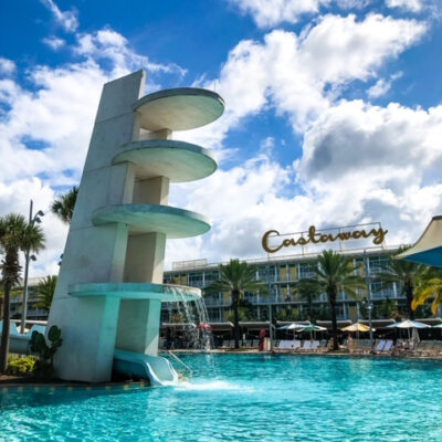 Pool with Water Slide at Cabana Bay Beach Resort - Universal Orlando