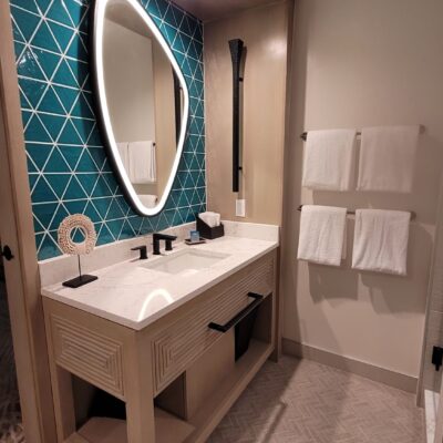 One Bedroom Villa Bathroom Mirror in the Island Tower at Disney's Polynesian Village Resort