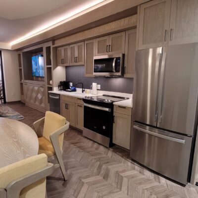 One Bedroom Villa Kitchen and Dining in the Island Tower at Disney's Polynesian Village Resort
