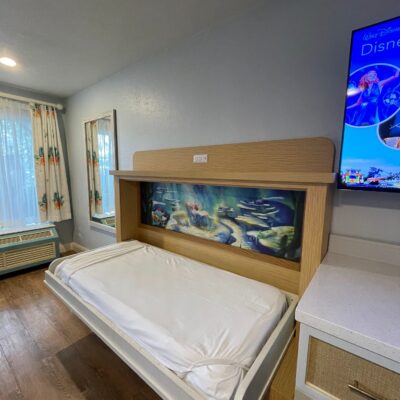 Child-Size Pull-Down Bed in Little Mermaid 5th Sleeper Room at Caribbean Beach Resort
