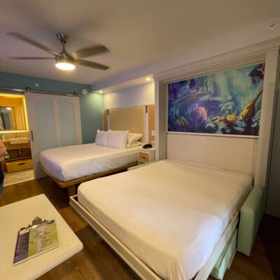 Little Mermaid Themed 5th Sleeper Room at Disney's Caribbean Beach Resort