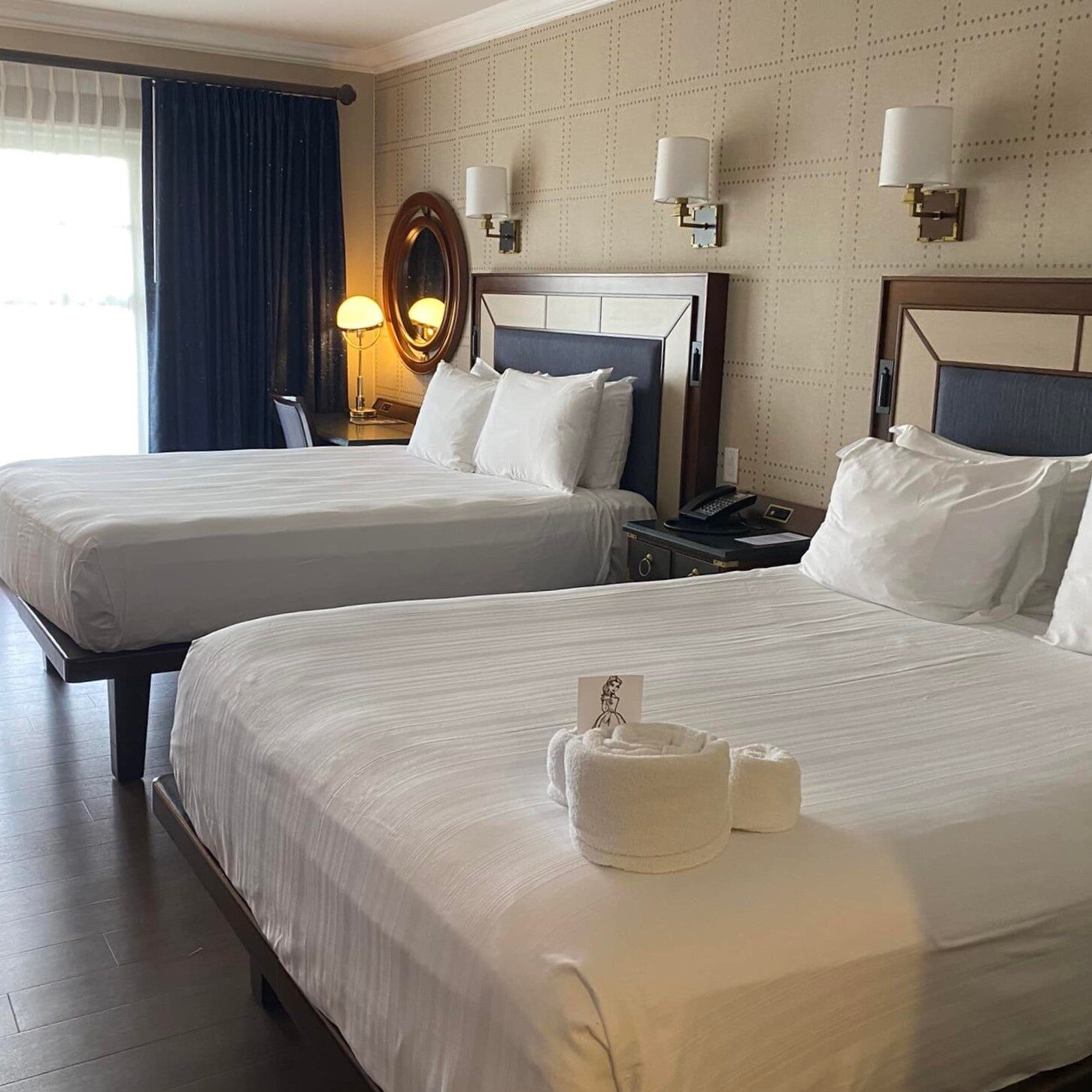 Two-Queen Room Beds at Disney's Yacht Club Resort Two-Queen Room Beds at Disney's Yacht Club Resort