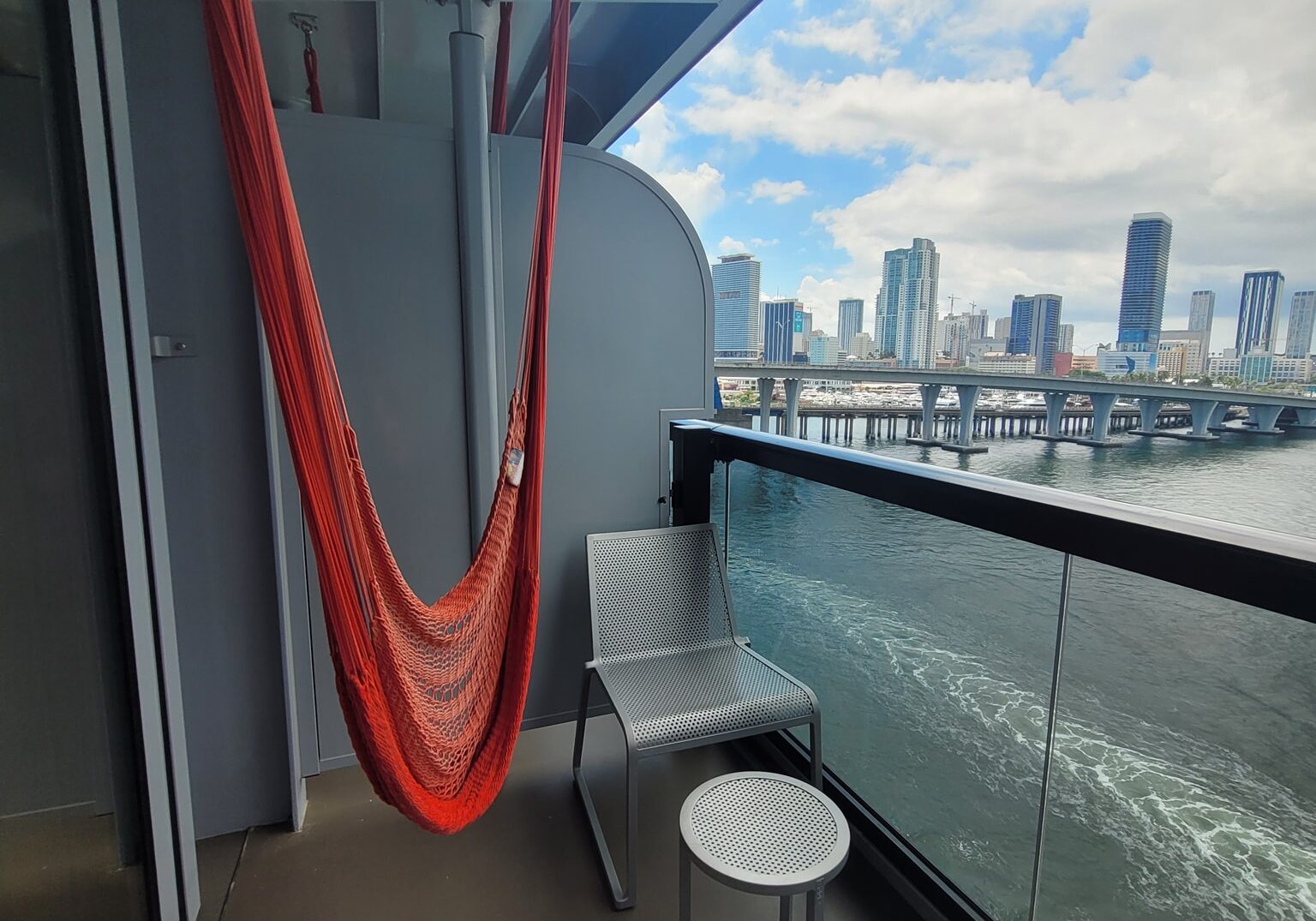 Virgin Voyages Cruise with Hammock on Balcony